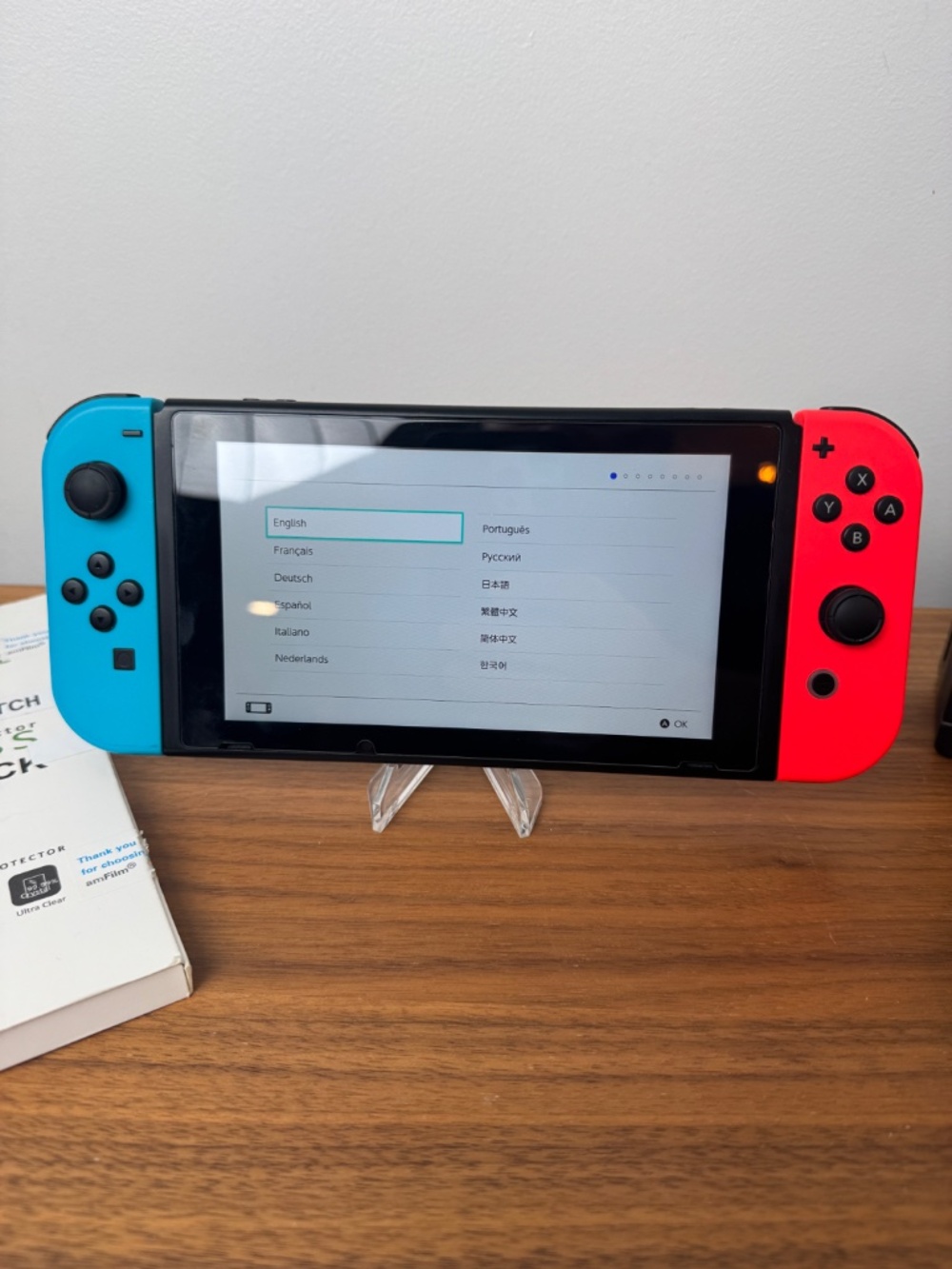 Nintendo Switch console, 64GB SD card, dock and accessories